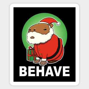 Behave Capybara Christmas Sticker